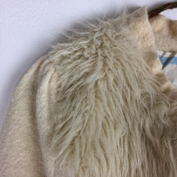 Anthropologie Icing Age Crop Fur Wool Zip Jacket - Picture 4 of 8